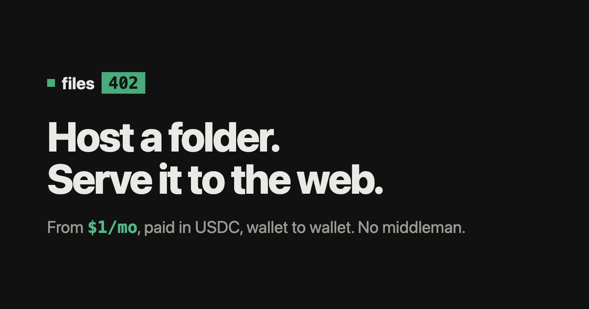 Show HN: Files402 – share or sell a folder online from $1/mo